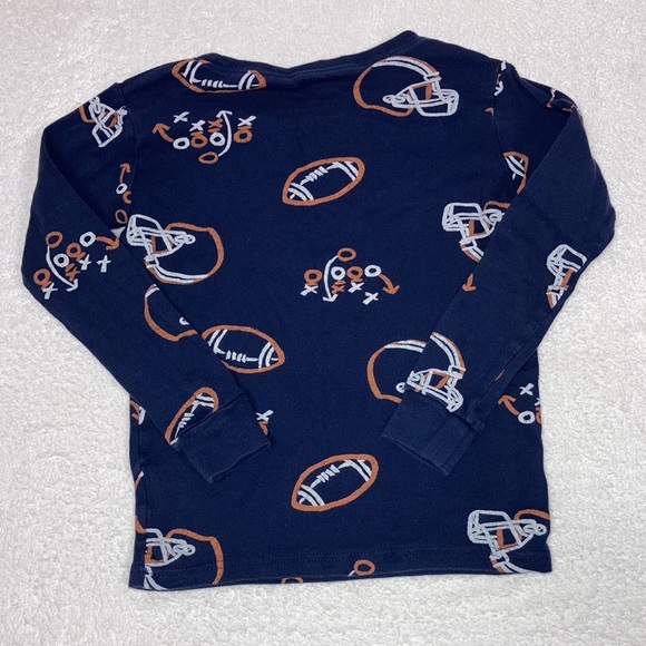 Carters navy blue snug fit cotton football pajamas size 10 boys - Picture 5 of 12